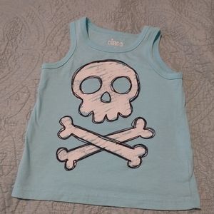 Light blue toddler boy tank top